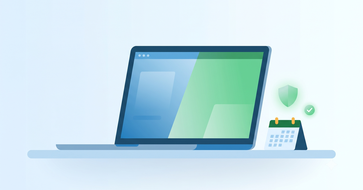 Windows10のサポート終了とESU延長を表すイラスト